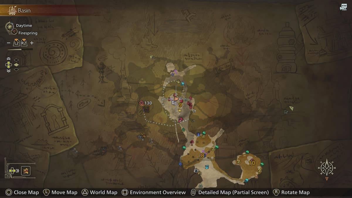 Tangkapan Peta Menunjukkan Zon 9 di Monster Hunter Wilds