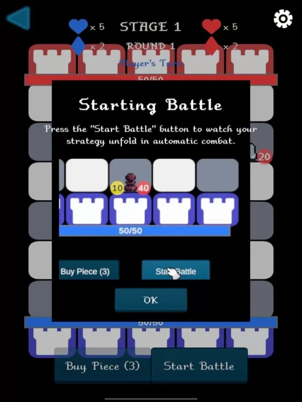 고유한 이동 패턴을 가진 체스 말을 보여주는 Real Auto Chess 게임 플레이