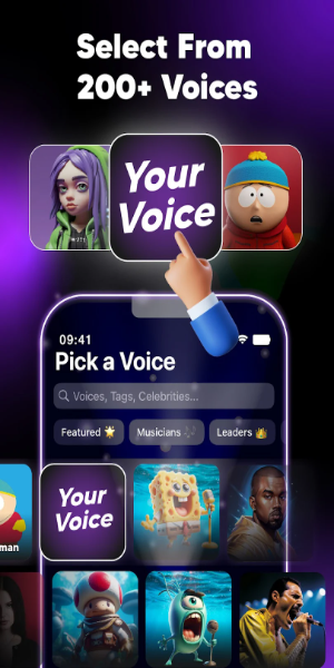Banger: AI Cover Songs & Music </p> Seamless Vocal Transformation: <p>
<strong> Ang teknolohiya ng AI ng Banger ay walang putol na pumapalit ng mga orihinal na tinig habang pinapanatili ang ritmo at himig ng kanta, na nagreresulta sa isang natural at maayos na tunog.  Ibahin ang anyo ng anumang track na may ilang mga pag -click lamang. </strong>
</p> <p> Ipasadya sa mga sikat na tinig: </p>
<p> Pag -access ng isang malawak na silid -aklatan ng mga tinig mula sa mga kilalang mang -aawit at kilalang tao - ang pinakamalaking koleksyon na magagamit. Ang mga bagong tinig ay idinagdag lingguhan, at maaari mo ring hilingin ang iyong sariling mga personal na tinig. <strong>
</strong>
</p> I -convert ang iyong teksto sa magagandang harmony gamit ang advanced na AI ng Banger.  Madaling lumikha ng mga kanta mula sa iyong sariling mga ideya at panoorin ang iyong imahinasyon ay nabubuhay sa musika. <p>
</p> <p> Ibahagi ang iyong mga likha: <strong> </strong>
</p> Ibahagi ang iyong natatanging mga likha na madali sa biswal na nakakaakit na mga takip ng album.  Pagandahin ang pagkakaroon ng iyong social media at makisali sa iyong madla. <p>
</p> <p> 