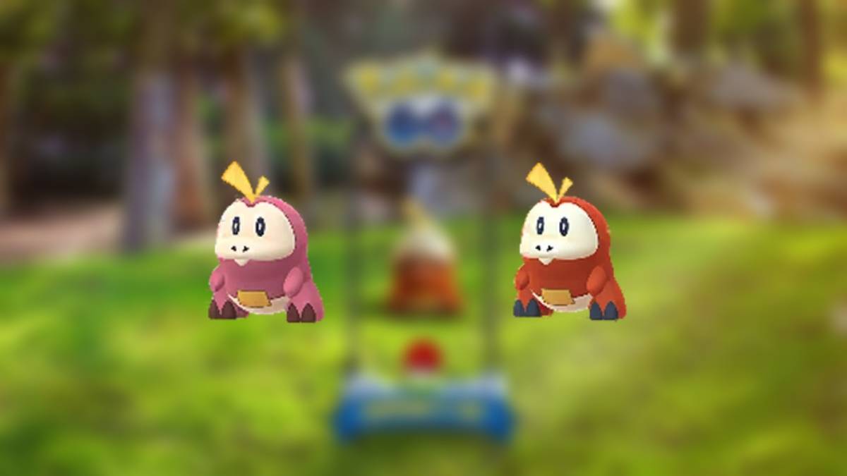 Pokemon의 반짝이는 fuococo는 일반 스프라이트와 함께 이동합니다