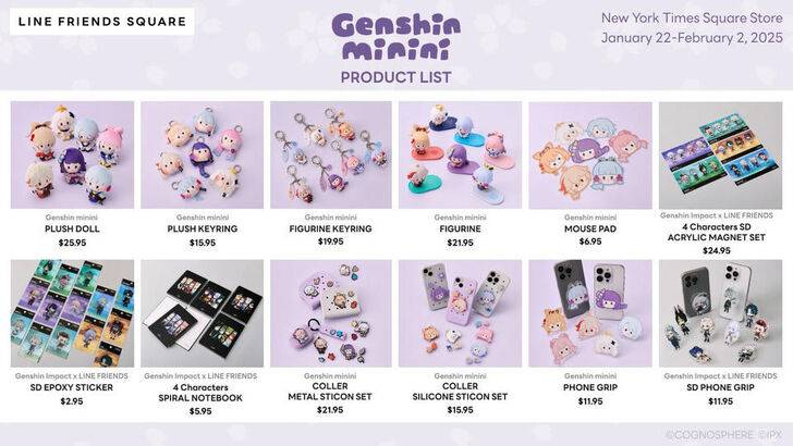 Genshin Minini pop-up စတိုး NYC သို့လာမည့်