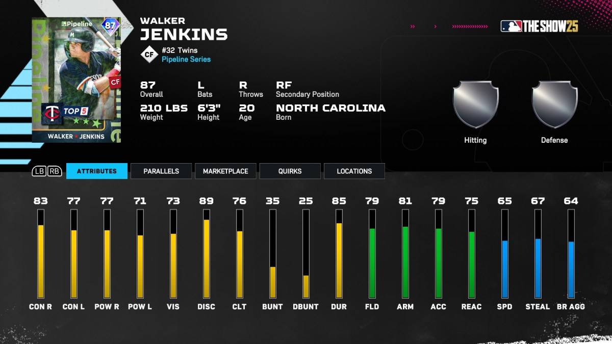 Walker Jenkins Diamond Dynasty ကဒ်ကို MLB တွင်ပြပွဲ 25