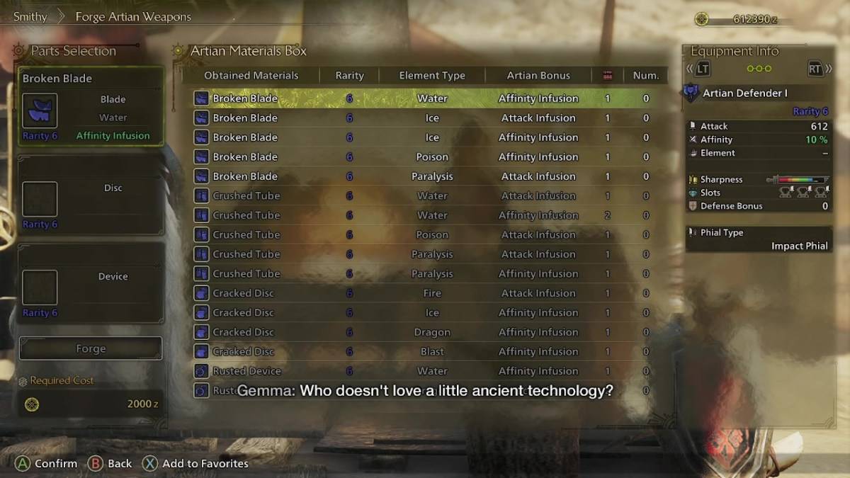 Crafting ng Artian Weapon