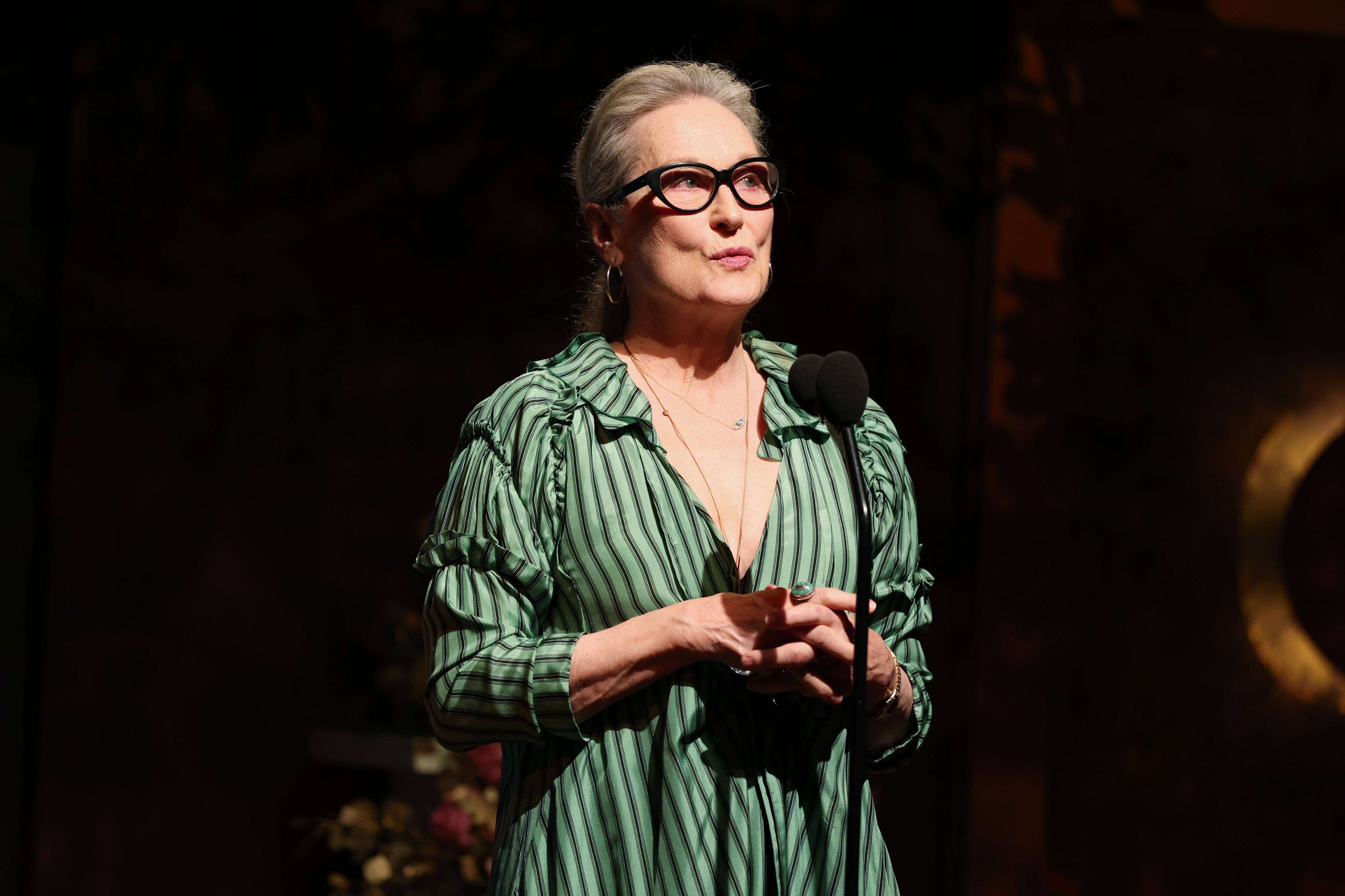 Meryl Streep. Foto door Christopher Polk/GG2025/Penske Media via Getty -afbeeldingen.