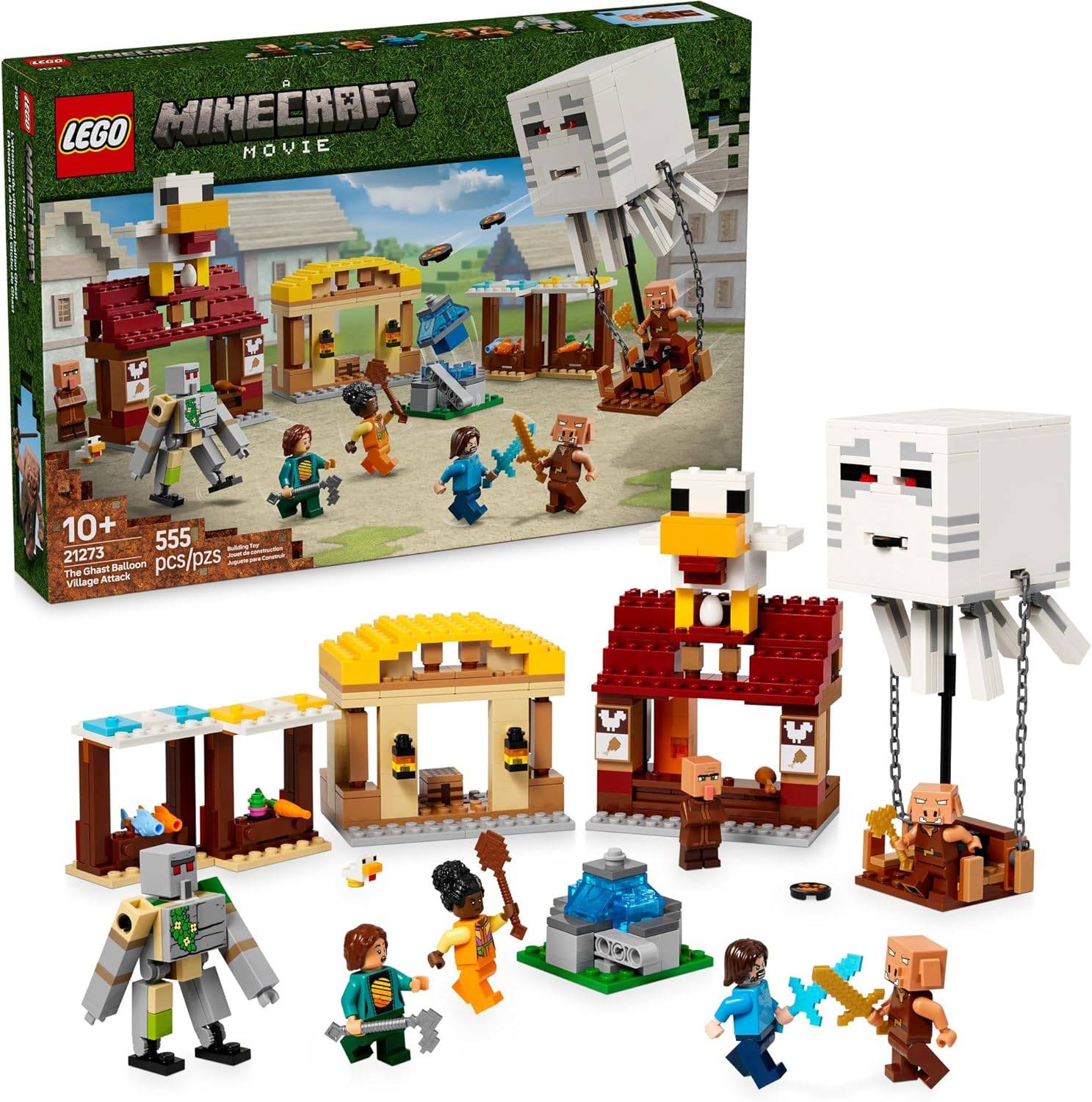 Ghast Baroon ကျေးရွာတိုက်ခိုက်မှု Lego Minecraft