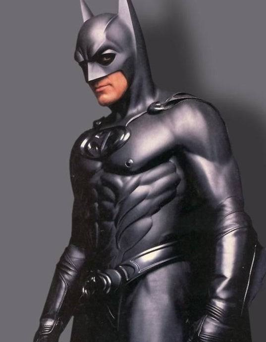 Michael Keaton's 1989 batsuit with dramatic cape flow