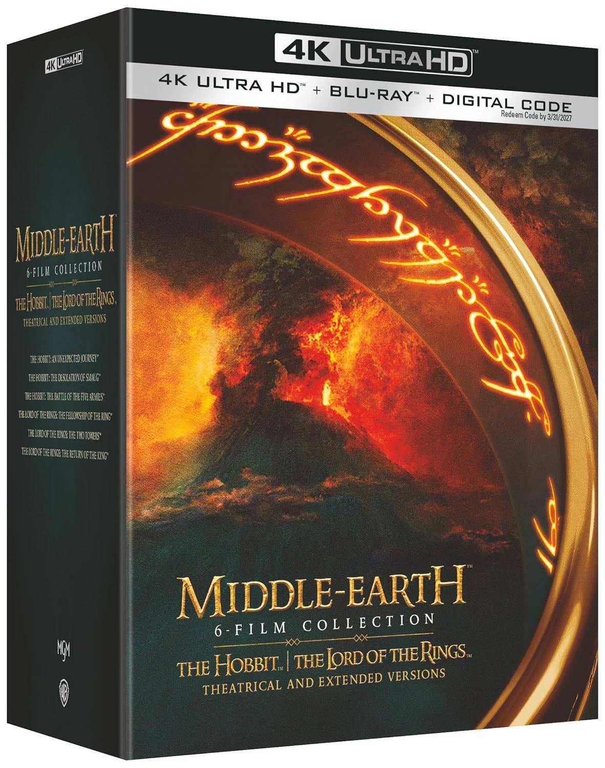 Coleção Terra-média 6 Filmes caixa 4K UHD