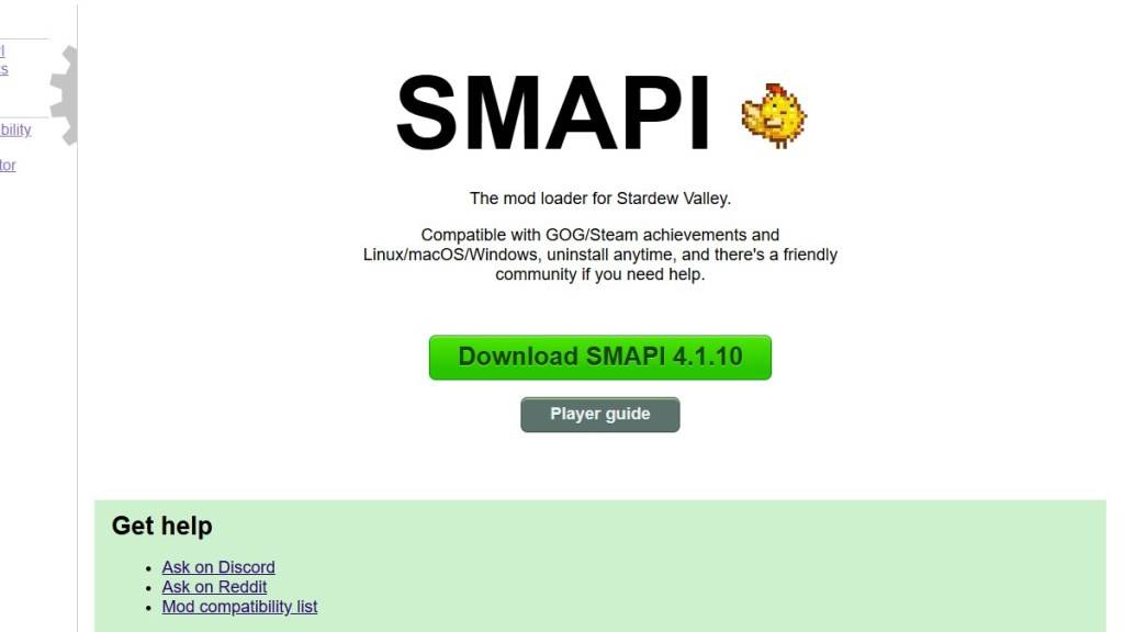 Smapi sebagai sebahagian daripada artikel tentang cara mod Stardew Valley.