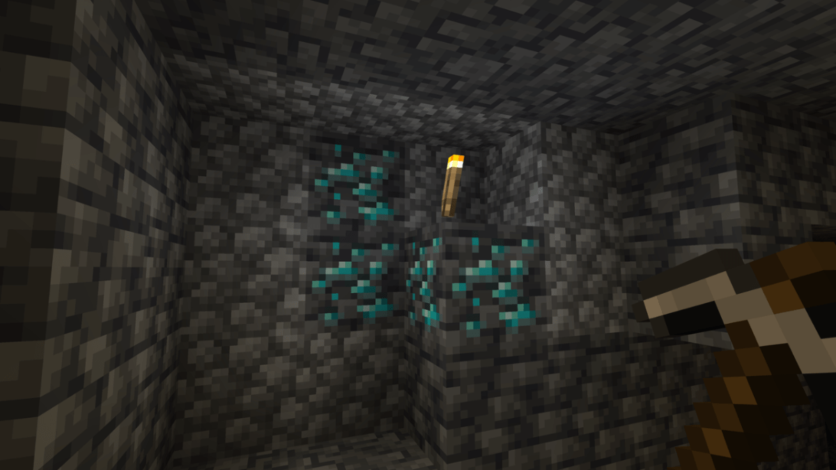 Mga diamante sa Minecraft.