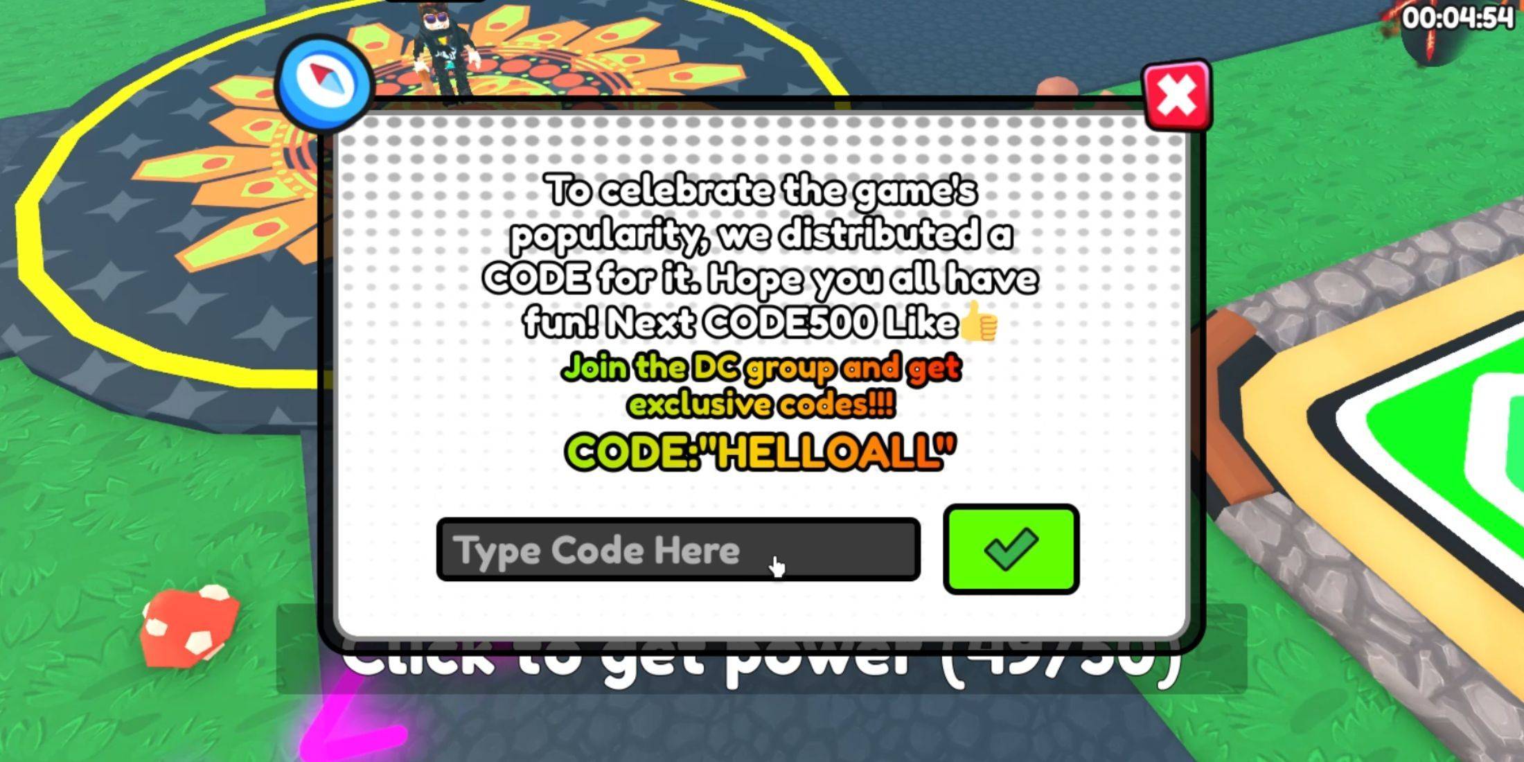 Redeemed Codes Menu